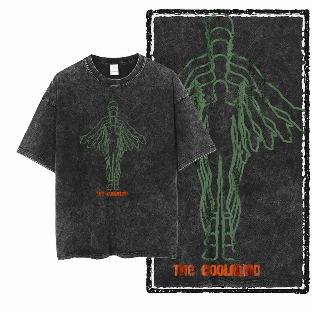 Lines of Life-Premium Acid wash drop shoulder T.shirt