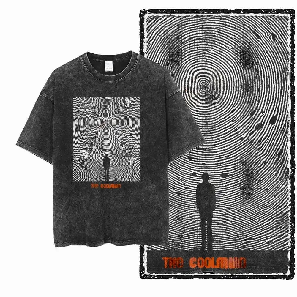 Lines of Life-Premium Acid wash drop shoulder T.shirt