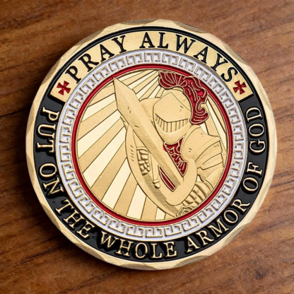 🏆New Year 60% OFF-ARMOR OF GOD-Christian Challenge Coin – Ephesians 6:13–17