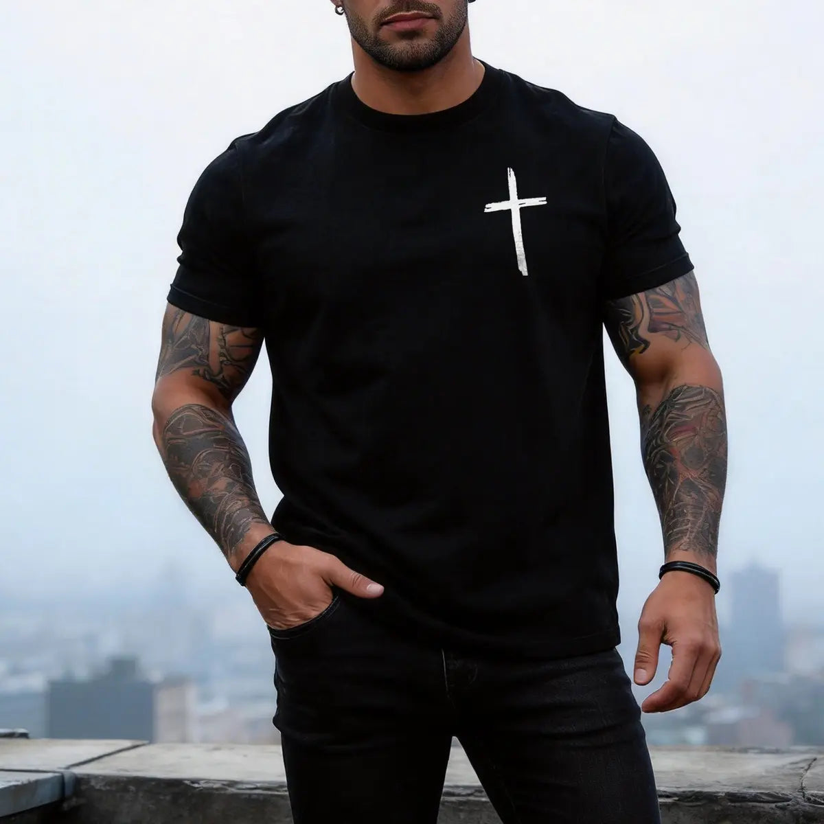 My Worship Is Loud Because My Wounds Were Deep Printed Men's T-Shirt