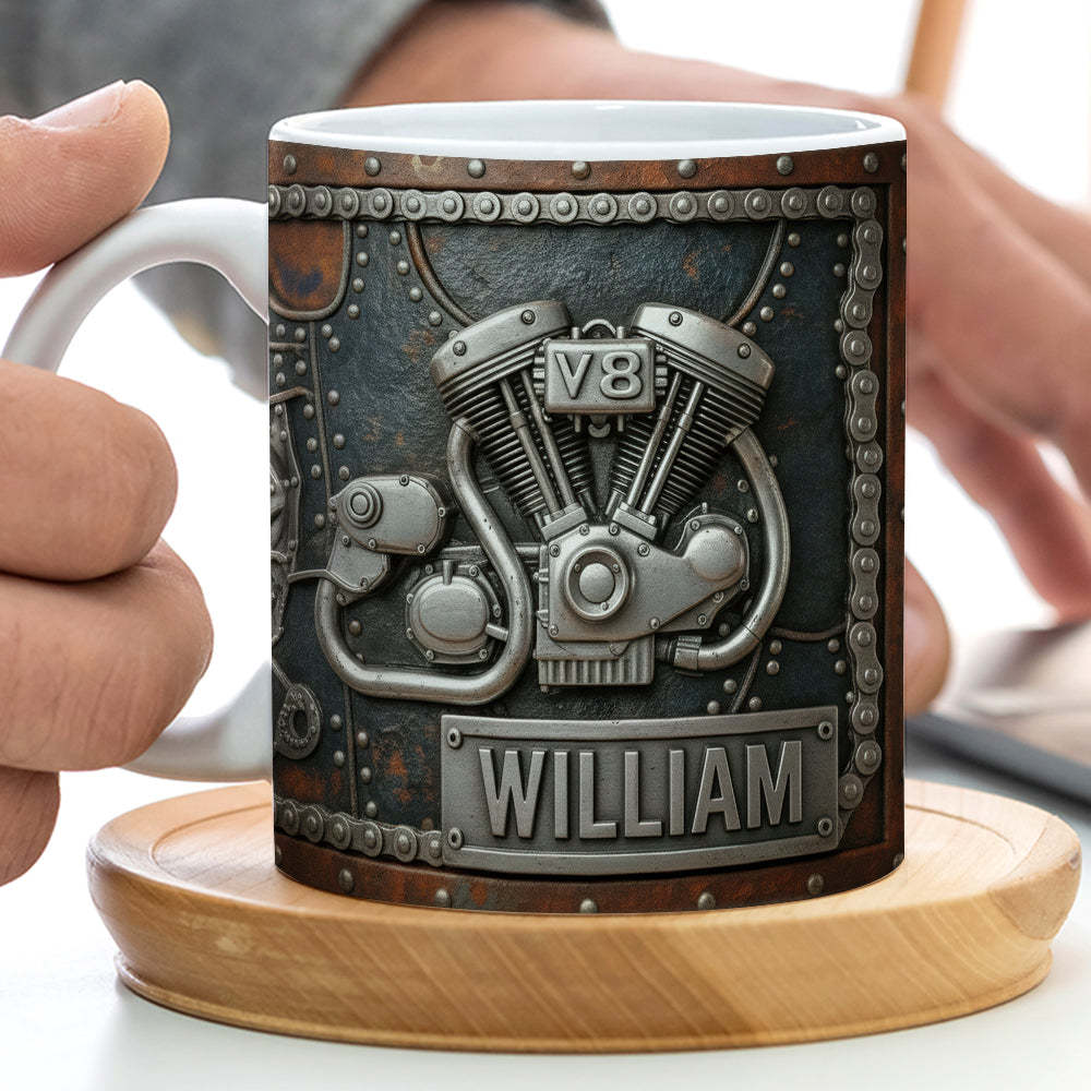 Motorcycle Engine Coffee Mug – Personalized Gifts For Bikers 02tgqn041225