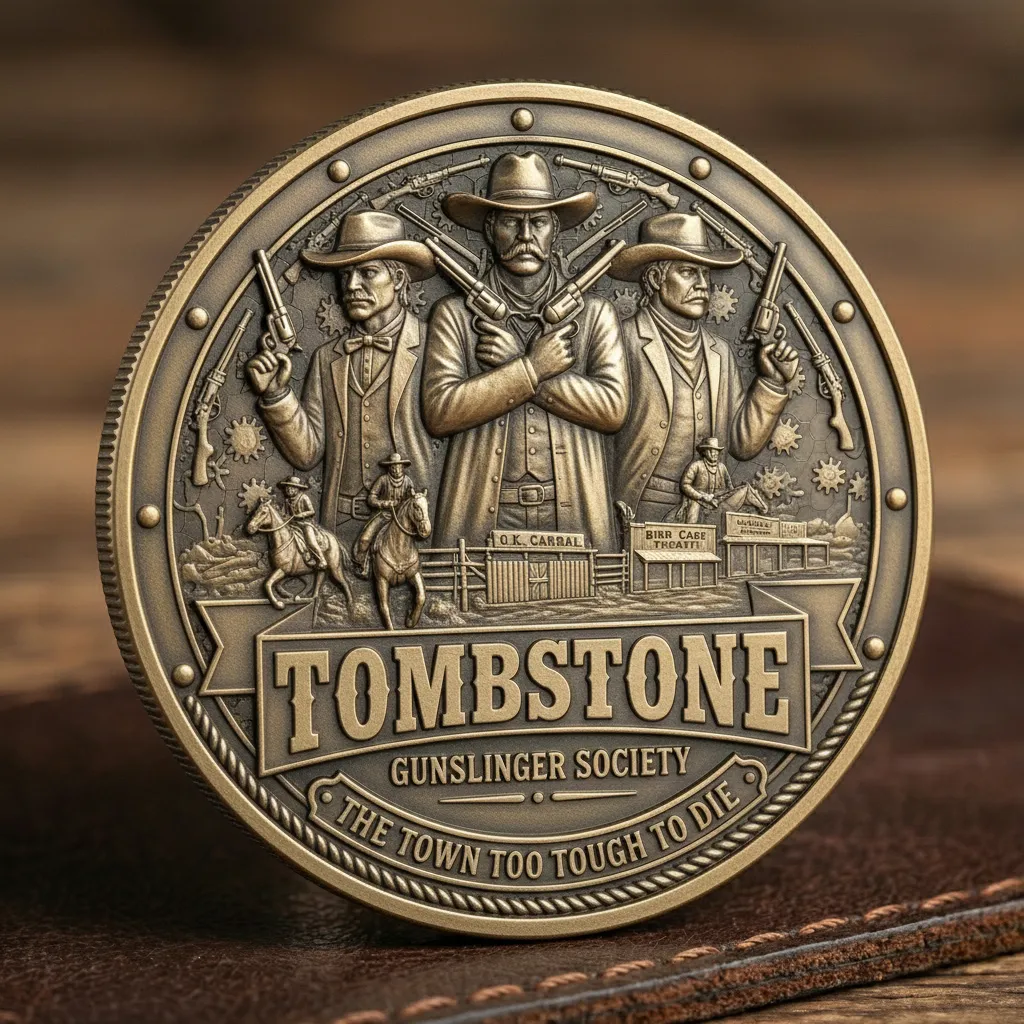 🏆NEW YEAR 60% OFF - Tombstone Gunslinger Legacy Commemorative Coin 🤠⭐
