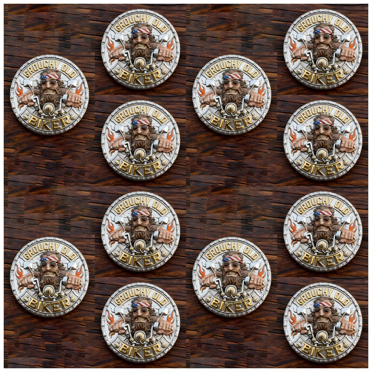 Last Day 49% OFF🦅 HARLEY-DAVIDSON RIDE FREE · GROUCHY OLD BIKER COIN