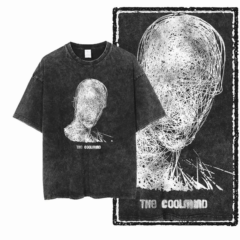 Lines of Life-Premium Acid wash drop shoulder T.shirt