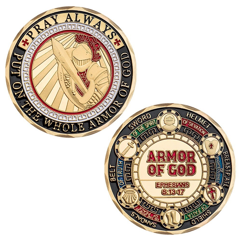 🏆New Year 60% OFF-ARMOR OF GOD-Christian Challenge Coin – Ephesians 6:13–17