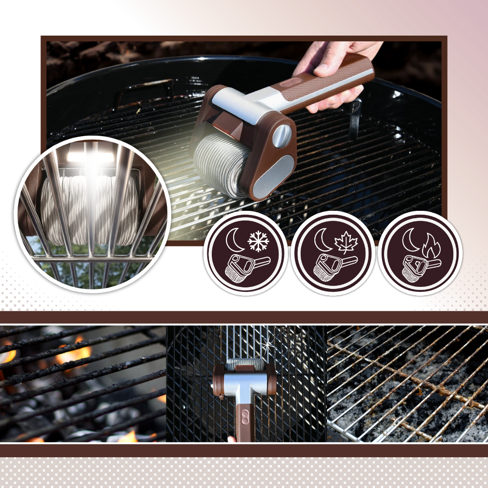 Turbo Cleanse Grill Brush - Precision at Night - Ozerty