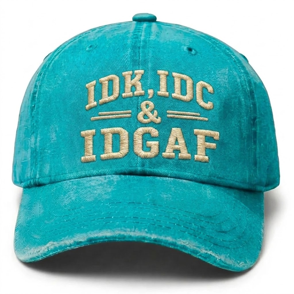 Idk Idc & Idgaf Embroidery Cap