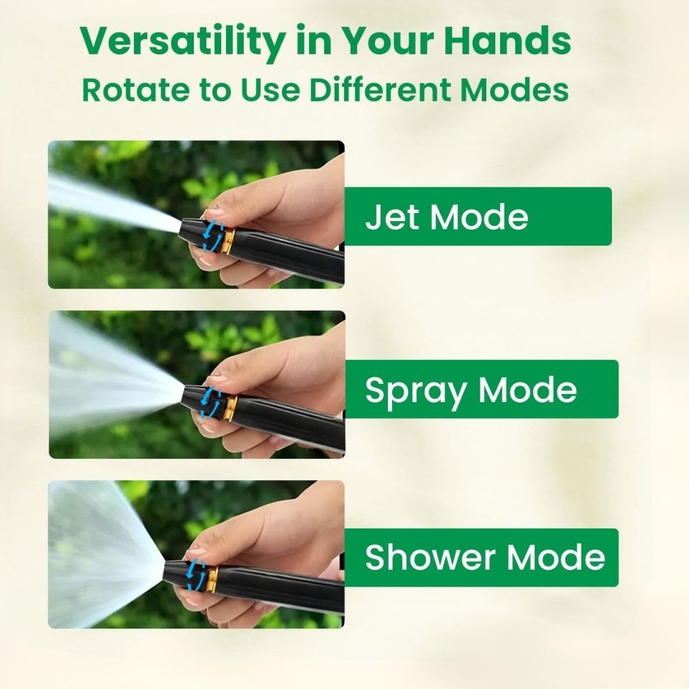 High-Pressure Water Spray Gun for garden, Car & Bike Wash – Adjustable Brass Jet Nozzle for 1/2 Hose Pipe
