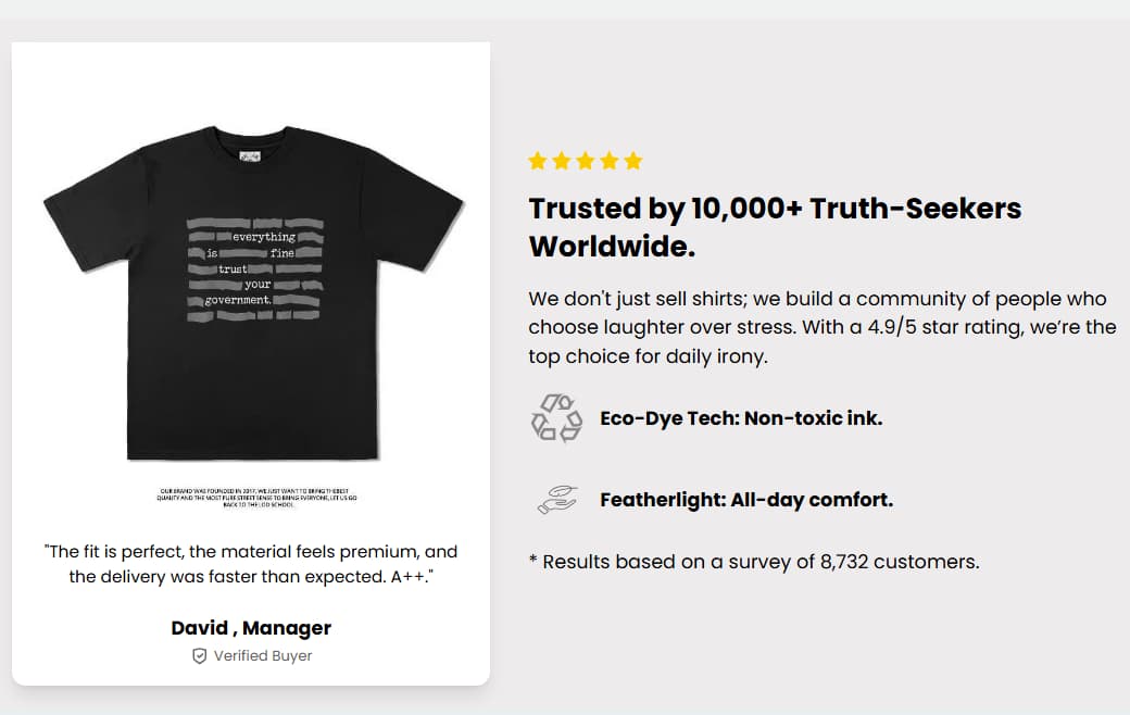 "Everything Is Fine, Trust Your Government" T-Shirt