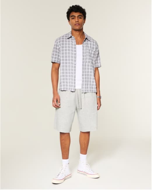 At-the-Knee Baggy Fleece Shorts