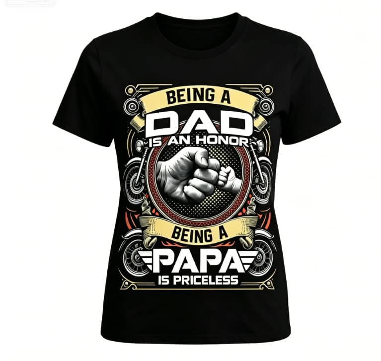 Stylish 100% Cotton Men's Graphic T-Shirt for Dads