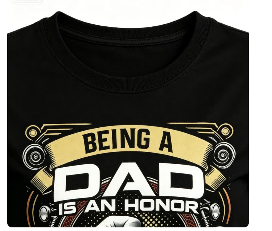 Stylish 100% Cotton Men's Graphic T-Shirt for Dads