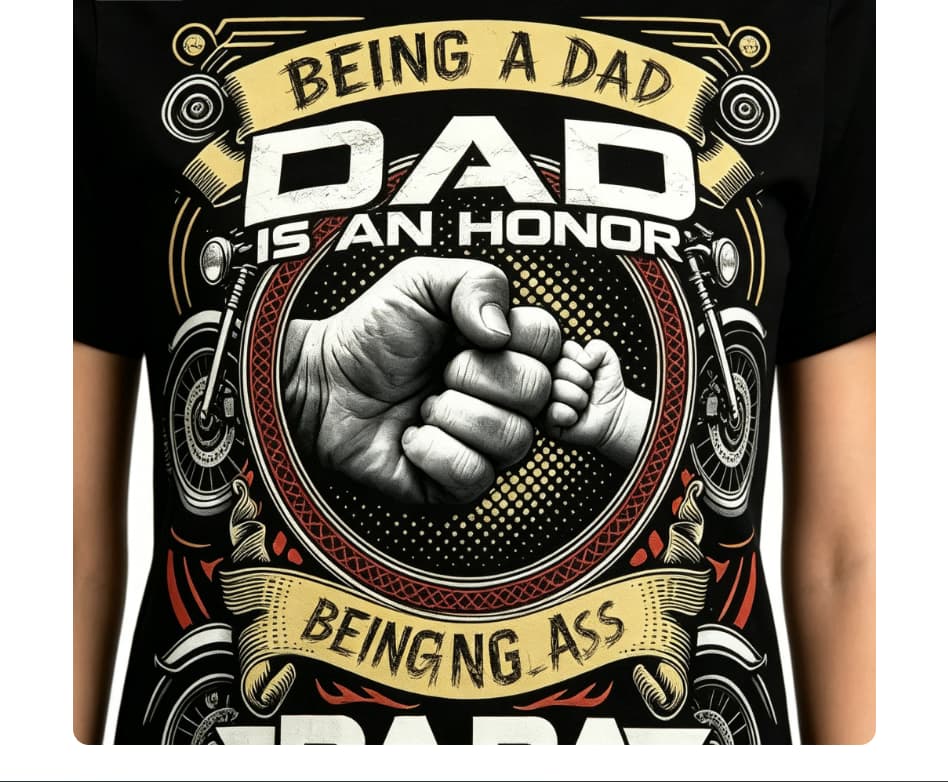 Stylish 100% Cotton Men's Graphic T-Shirt for Dads