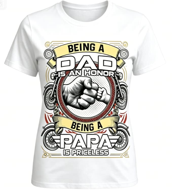 Stylish 100% Cotton Men's Graphic T-Shirt for Dads