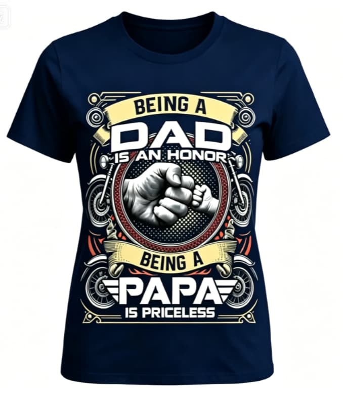 Stylish 100% Cotton Men's Graphic T-Shirt for Dads