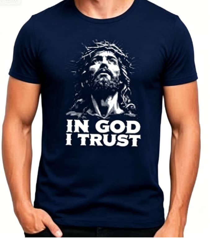 Stylish Black Oversized T-Shirt with Jesus Graphic