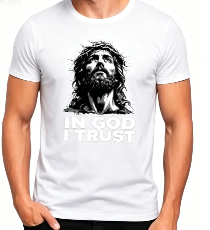 Stylish Black Oversized T-Shirt with Jesus Graphic