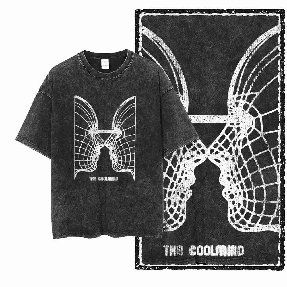 Lines of Life-Premium Acid wash drop shoulder T.shirt