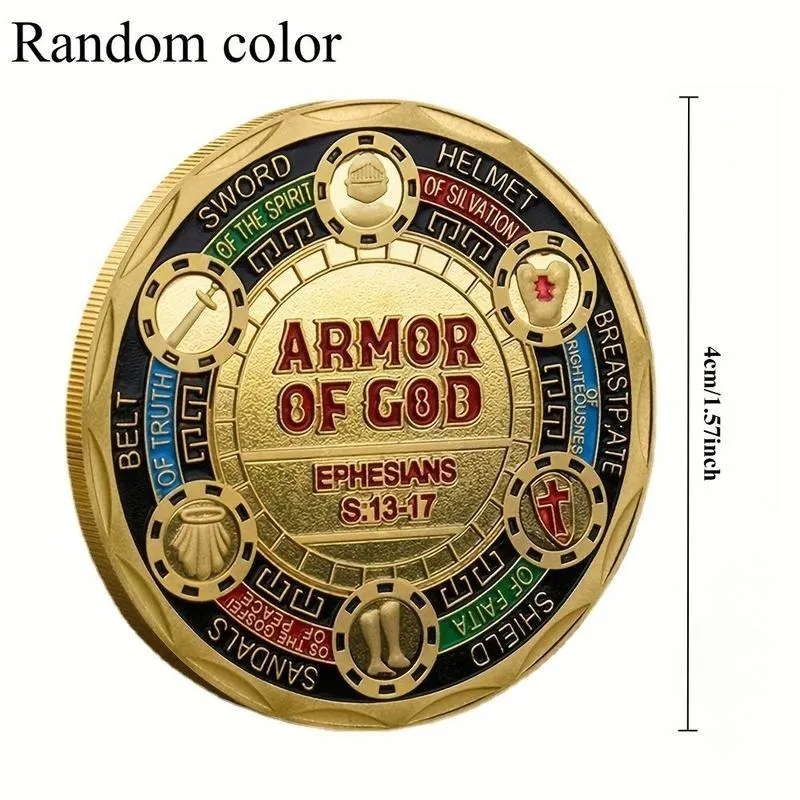 🏆New Year 60% OFF-ARMOR OF GOD-Christian Challenge Coin – Ephesians 6:13–17