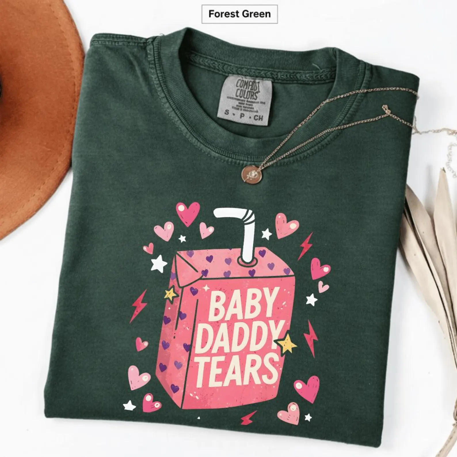 Baby Daddy Tears Funny Pink Juice Box Quote T-Shirt