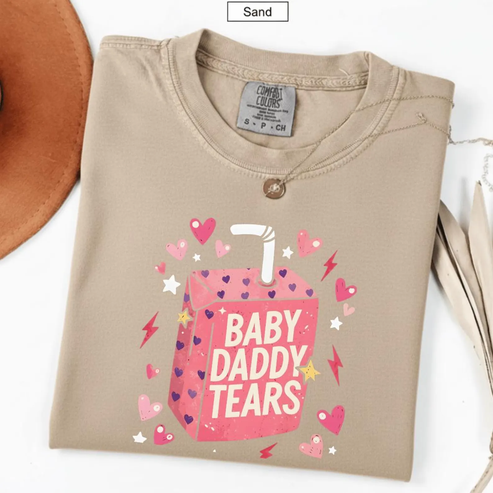 Baby Daddy Tears Funny Pink Juice Box Quote T-Shirt