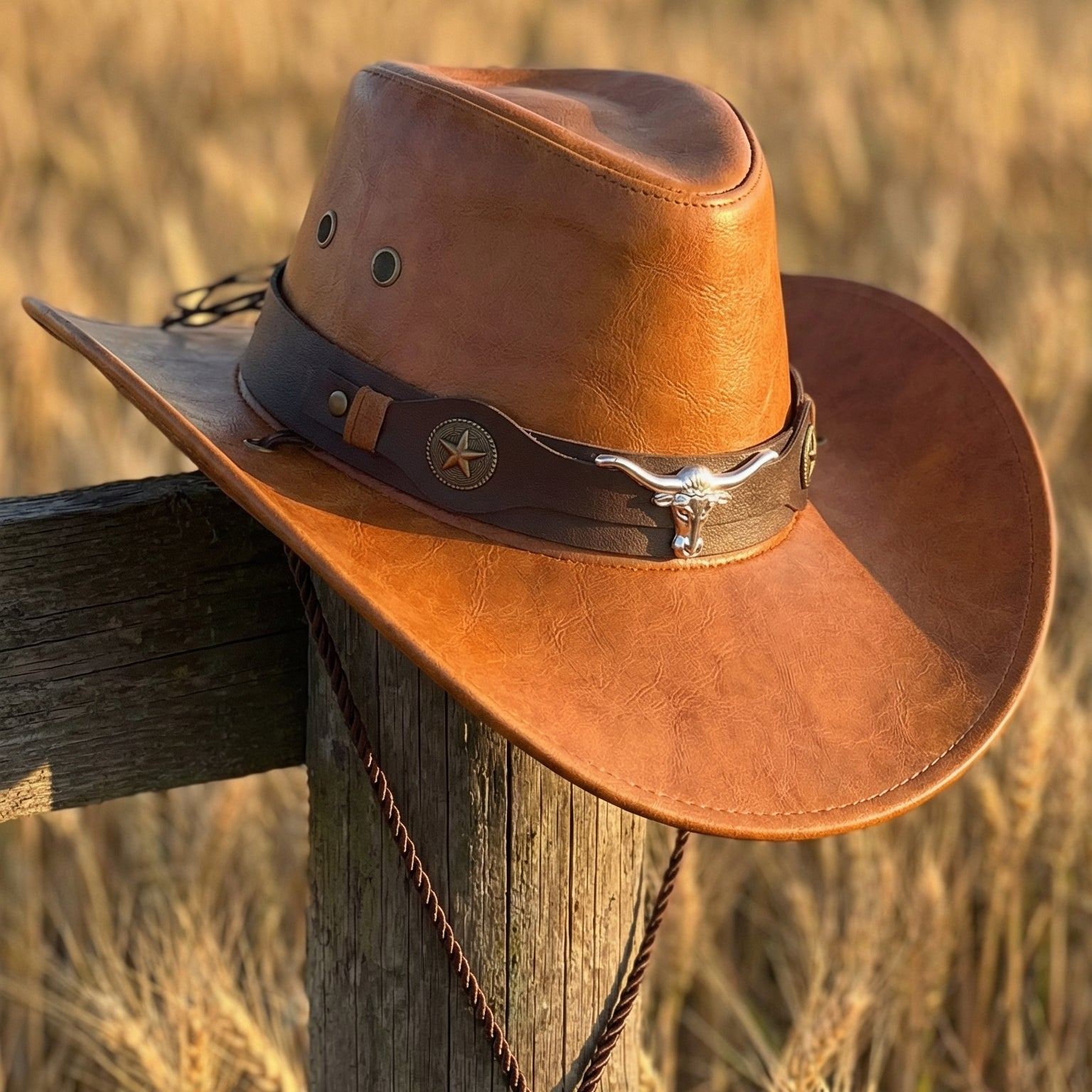 🔥Daisy’s Premium Handcrafted Leather Cattleman Hat – Authentic Western Outback Style 🤠🌵
