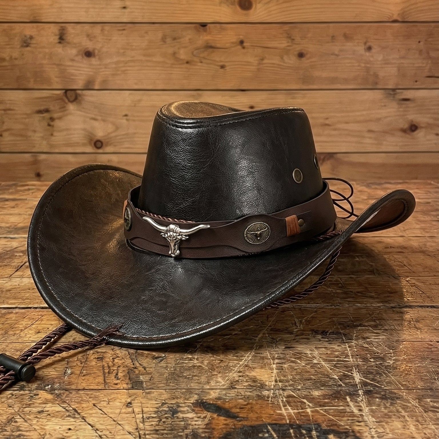 🔥Daisy’s Premium Handcrafted Leather Cattleman Hat – Authentic Western Outback Style 🤠🌵