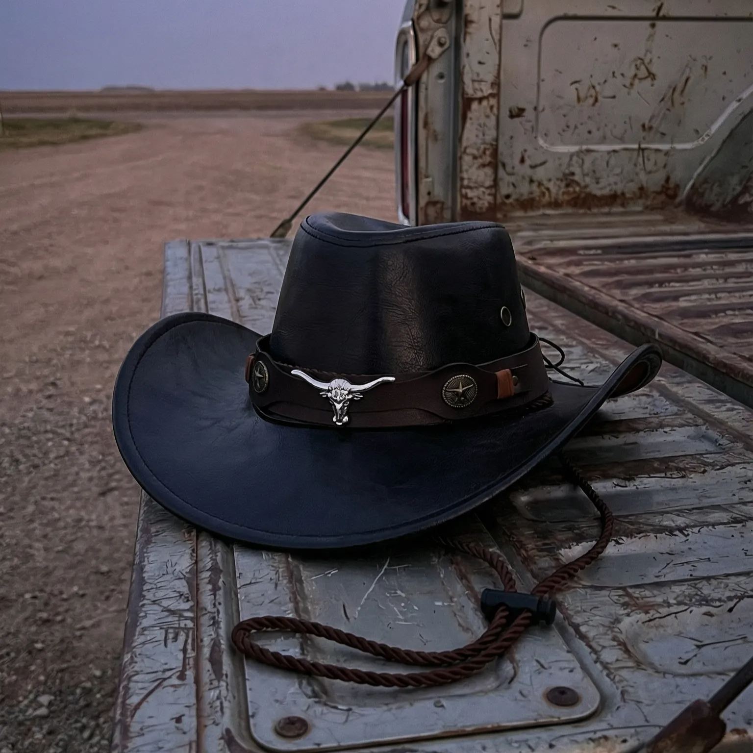 🔥Daisy’s Premium Handcrafted Leather Cattleman Hat – Authentic Western Outback Style 🤠🌵