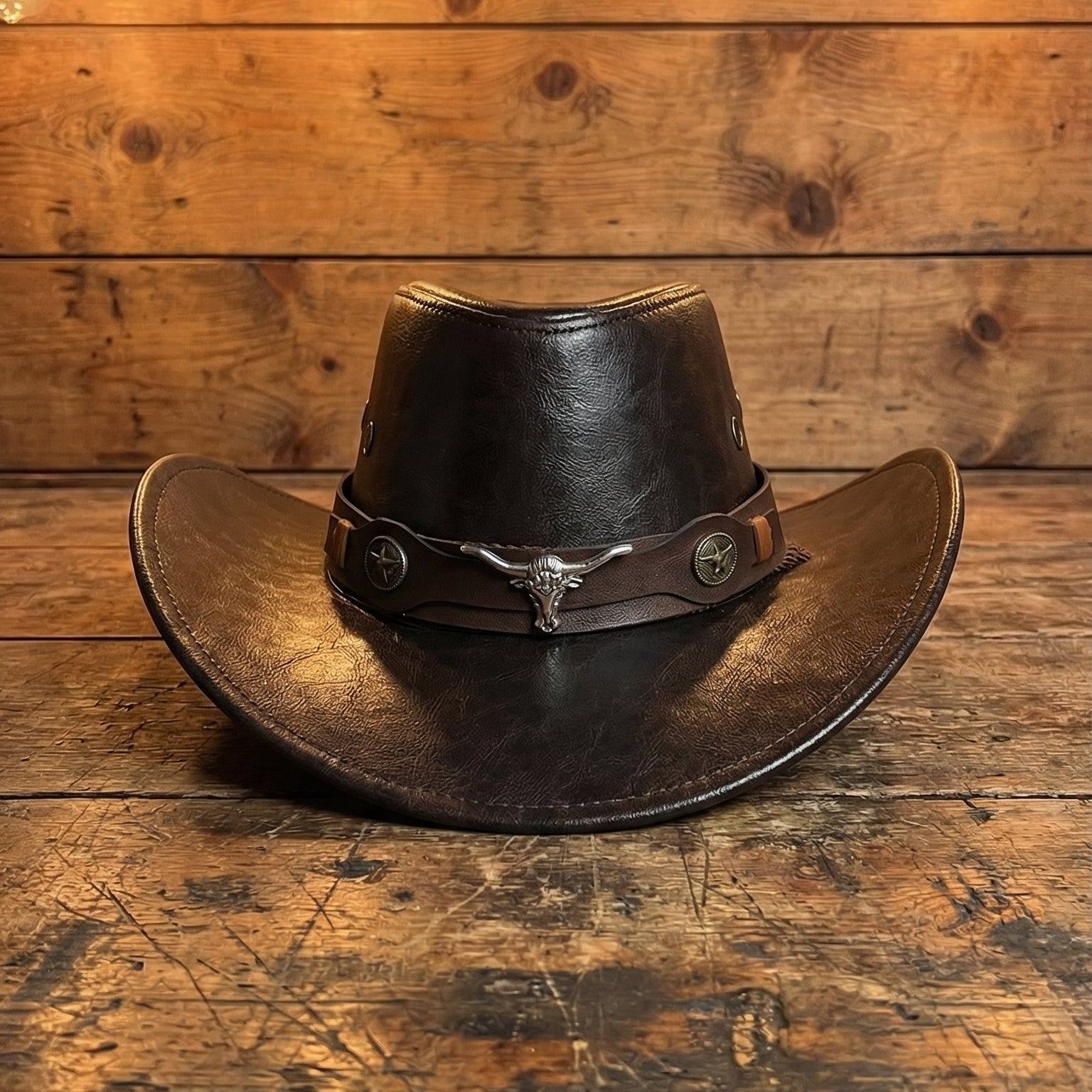 🔥Daisy’s Premium Handcrafted Leather Cattleman Hat – Authentic Western Outback Style 🤠🌵