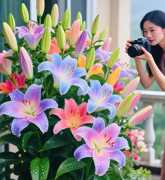 ⚜️Rare Color Double-Petaled Fragrant lily bulbs—Fresh and Sweet