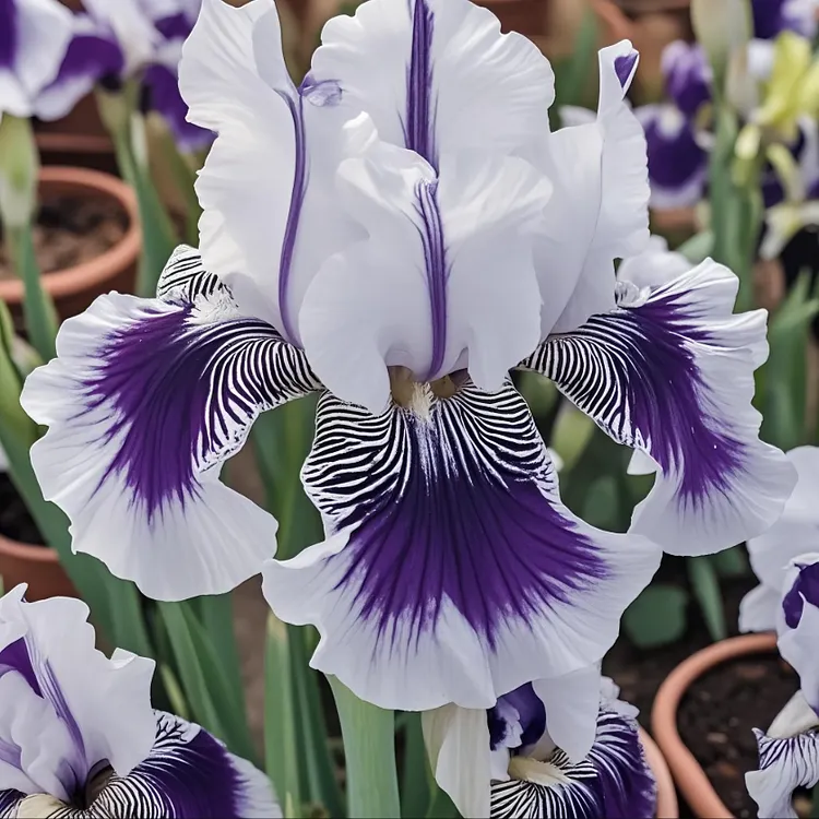 💐Mondschein-Schleier-Iris (Iris germanica) – Langblühend & mehrjährig