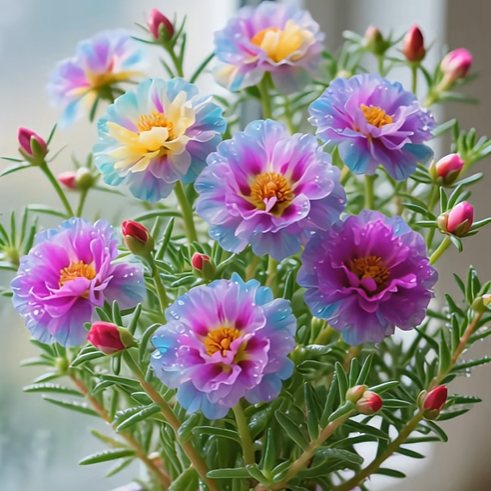 🌹Gemischte Moosrose mit Farbverlauf – Blüht in 30 Tagen