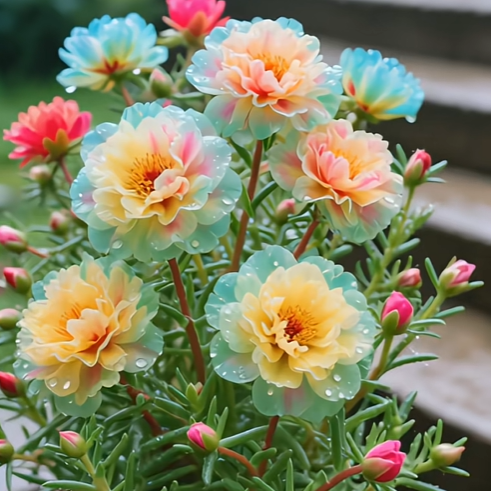 🌹Gemischte Moosrose mit Farbverlauf – Blüht in 30 Tagen