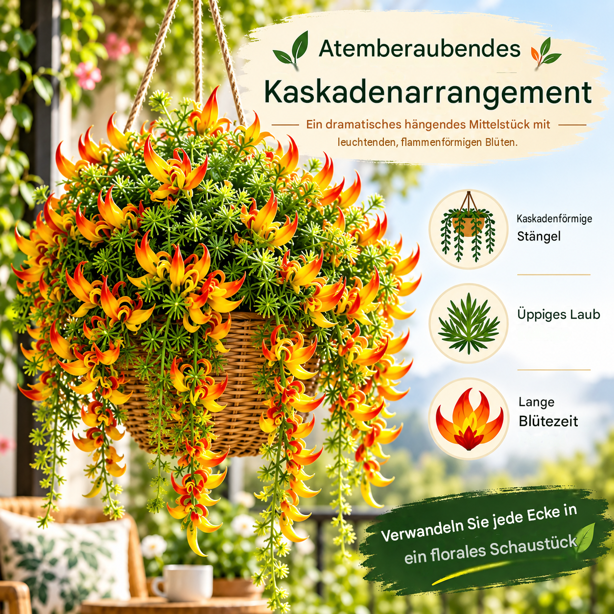 🪴🦜 Papageienschnabel-Grünlilie - 🔥 Blüht bis zu 300 Tage im Jahr!