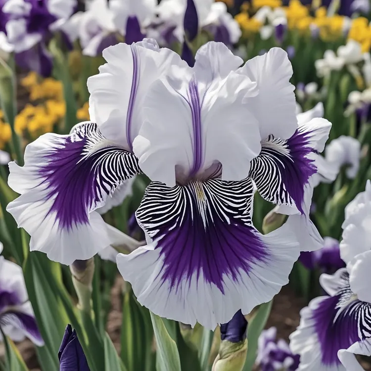 💐Mondschein-Schleier-Iris (Iris germanica) – Langblühend & mehrjährig