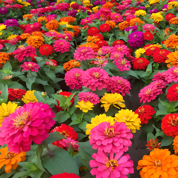 🌺 Doppelte Zinniensamen in gemischten Farben