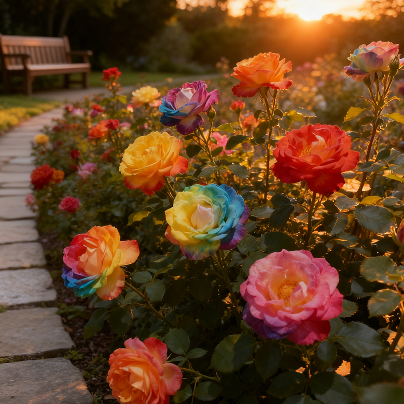 🌹Seltene, erbliche Regenbogenrosensamen