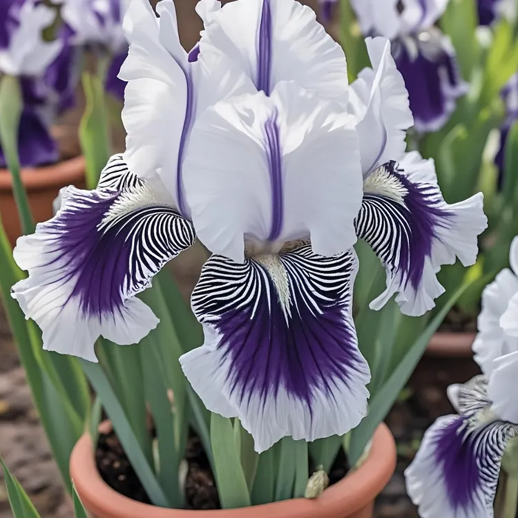 💐Mondschein-Schleier-Iris (Iris germanica) – Langblühend & mehrjährig