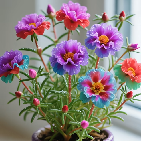 🌹Gemischte Moosrose mit Farbverlauf – Blüht in 30 Tagen