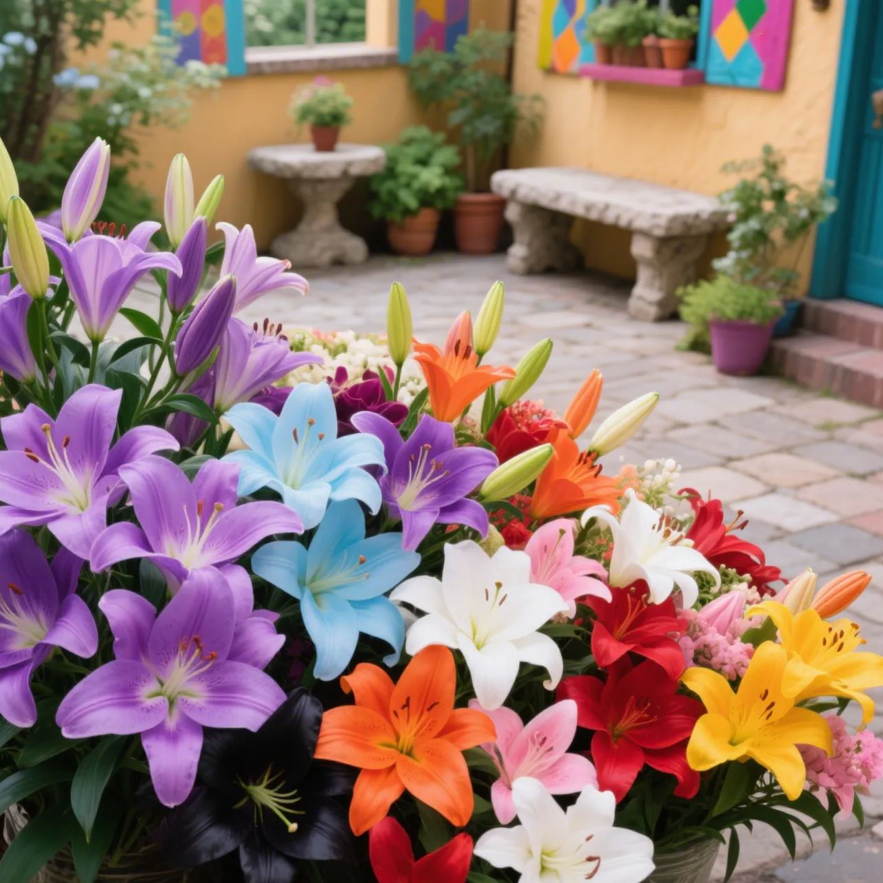 ⚜️Rare Color Double-Petaled Fragrant lily bulbs—Fresh and Sweet