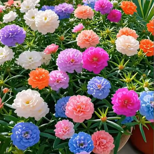 🌼Muti-color Moss Rose-Double Petal Sunflower