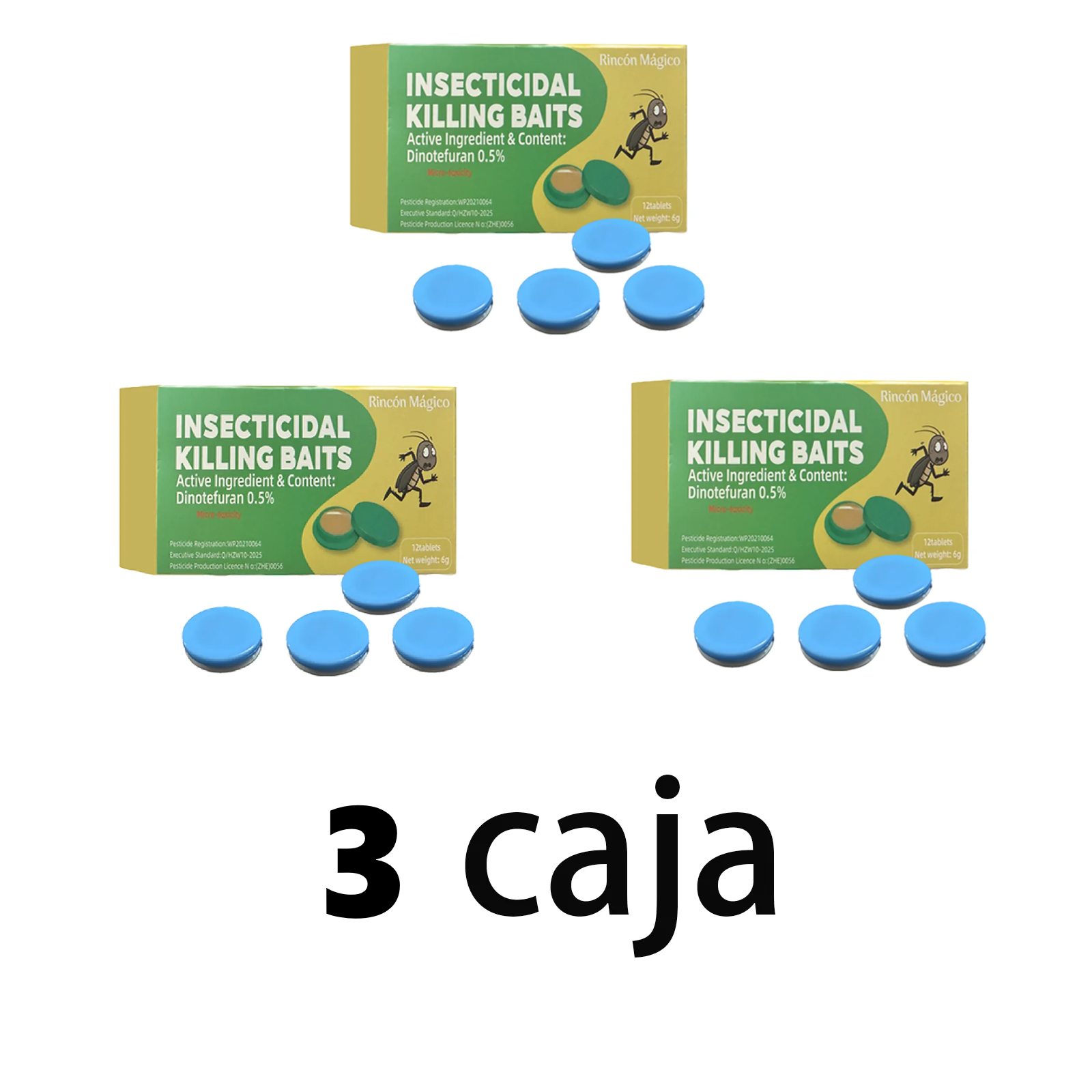 Rincón mágico Roach Repellent, Kit de Control de Plagas: Gel Cebo para Cucarachas de Alta Potencia, Elimina Infestaciones en Interiores y Exteriores, Multisuperficies