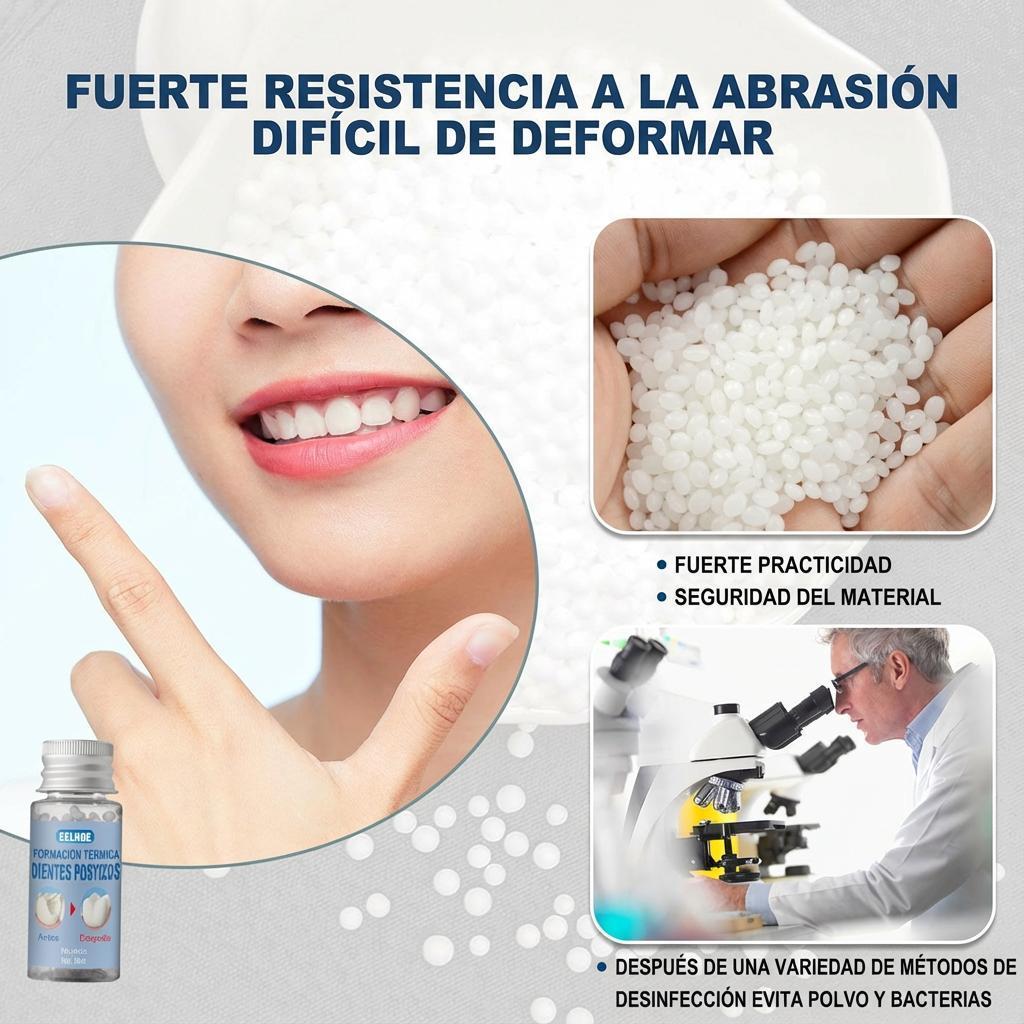 Gel Dental Moldeable EELHOE: Relleno Temporal para Dientes Rotos, Caries y Espacios | Kit de Reparación con Película Adhesiva y Láminas Dentales | Solución Reutilizable para Sonrisa Natural, Prótesis Moldeables