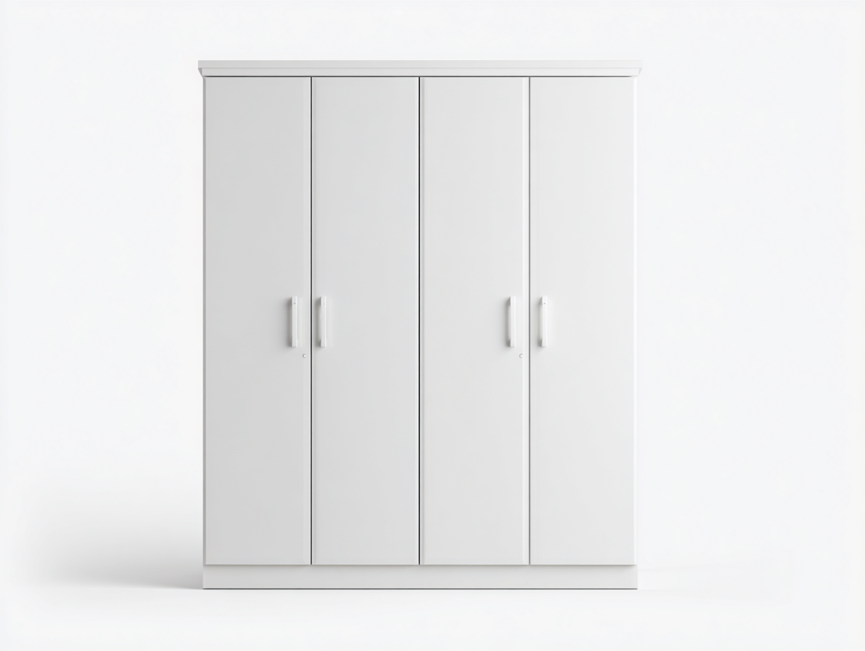 Armoire en panneau bois 180x55x200 cm - blanc - pour chambre - style moderne avec espace de rangement-Cozyosa