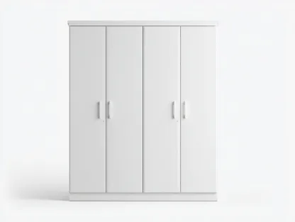 Armoire en panneau bois 180x55x200 cm - blanc - pour chambre - style moderne avec espace de rangement-Cozyosa