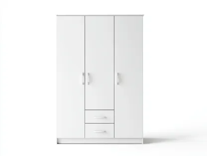 Armoire en panneau bois 150x55x200 cm - blanc - pour chambre - style moderne avec espace de rangement-Cozyosa