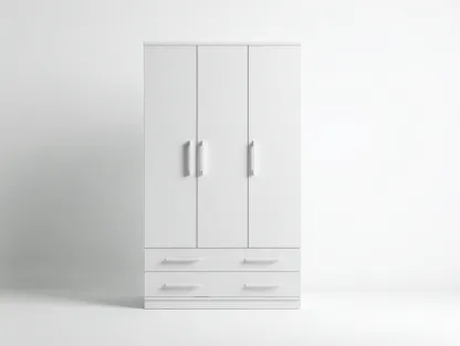 Armoire en panneau bois 140x55x200 cm - blanc - pour chambre - style moderne avec espace de rangement-Cozyosa