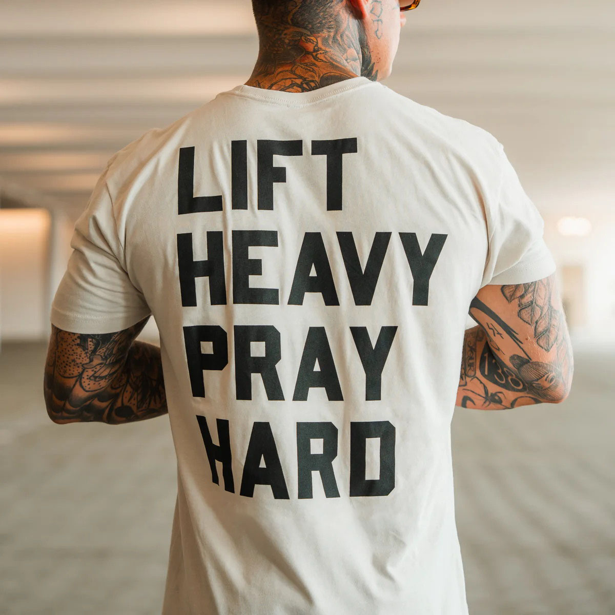 Lift Heavy Pray Hard Printed Men's T-shirt