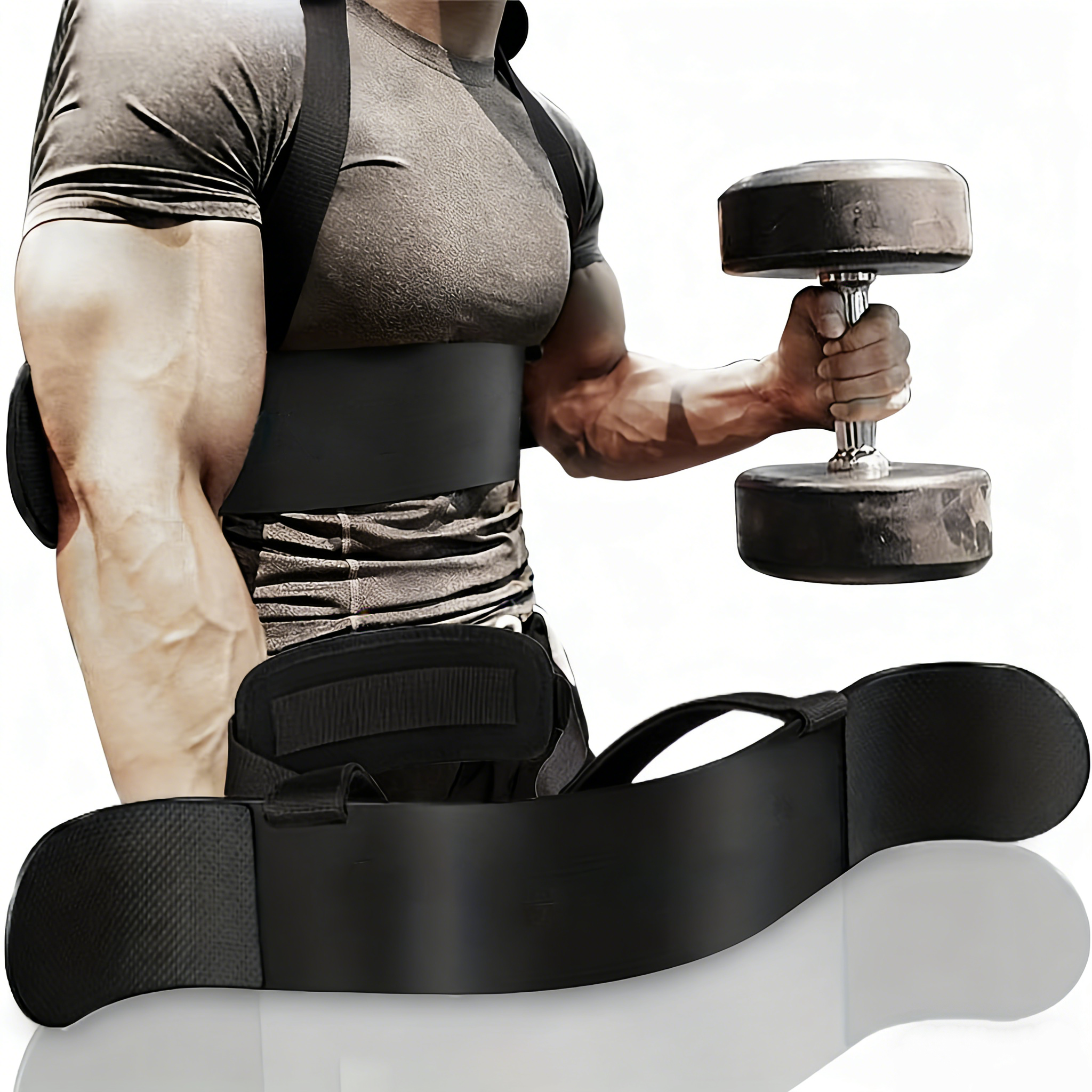Fitness Arm Curl Machine, Bicep and Tricep Exercise Equipment, Upper Arm Bodybuilding, Bicep Isolator, Muscle Strength Training, Weightlifting, Heav