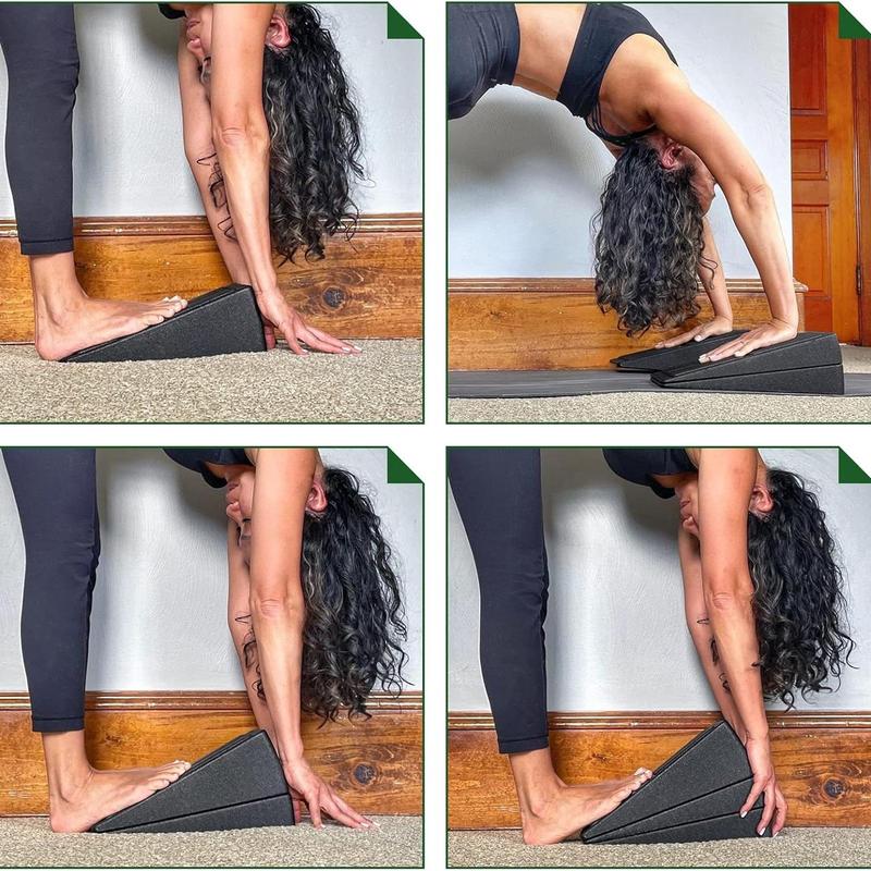 Squat Wedge Blocks, 3 Counts Non-slip Incline Boards, Foot Wedge Foam Incline Boards, Leg Extensions for Home Workouts, Calf Stretch, Heel Squats, Y
